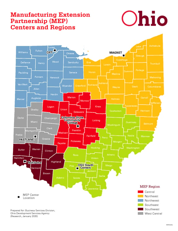 Ohio MEP map