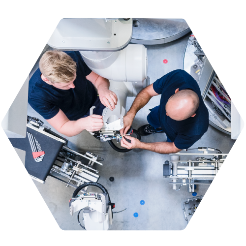 two men working in manufacturing lab